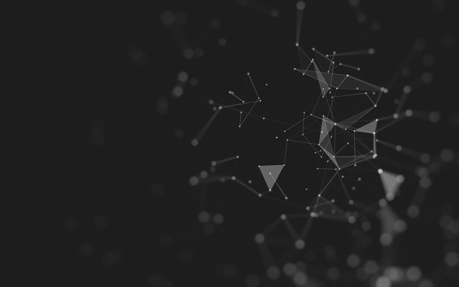 network graphic across a dark background