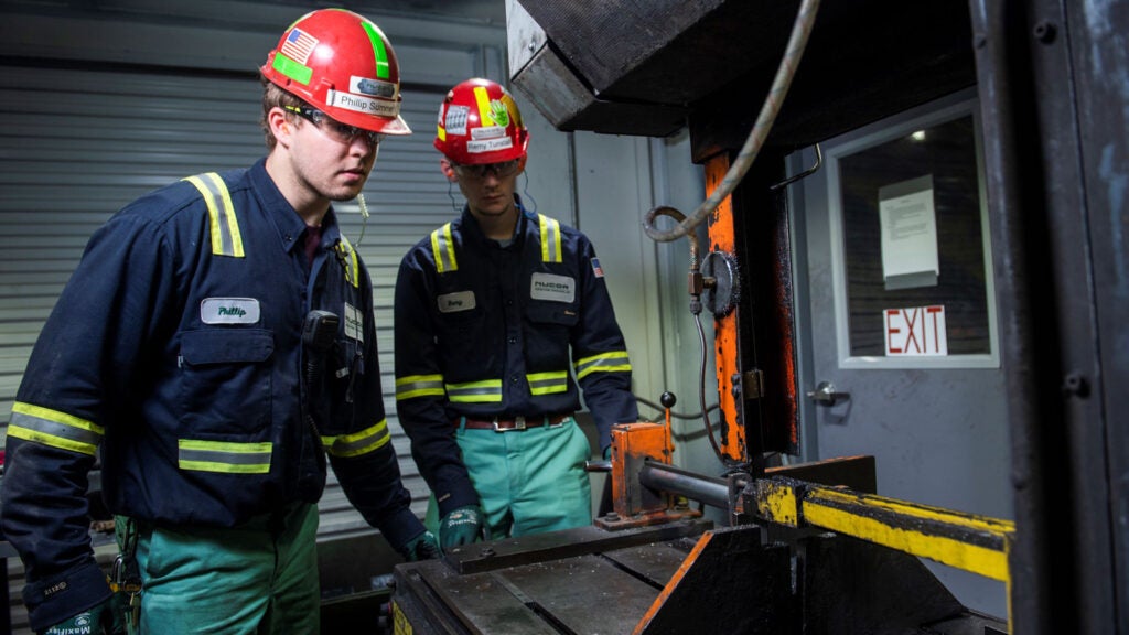 students interning at Nucor